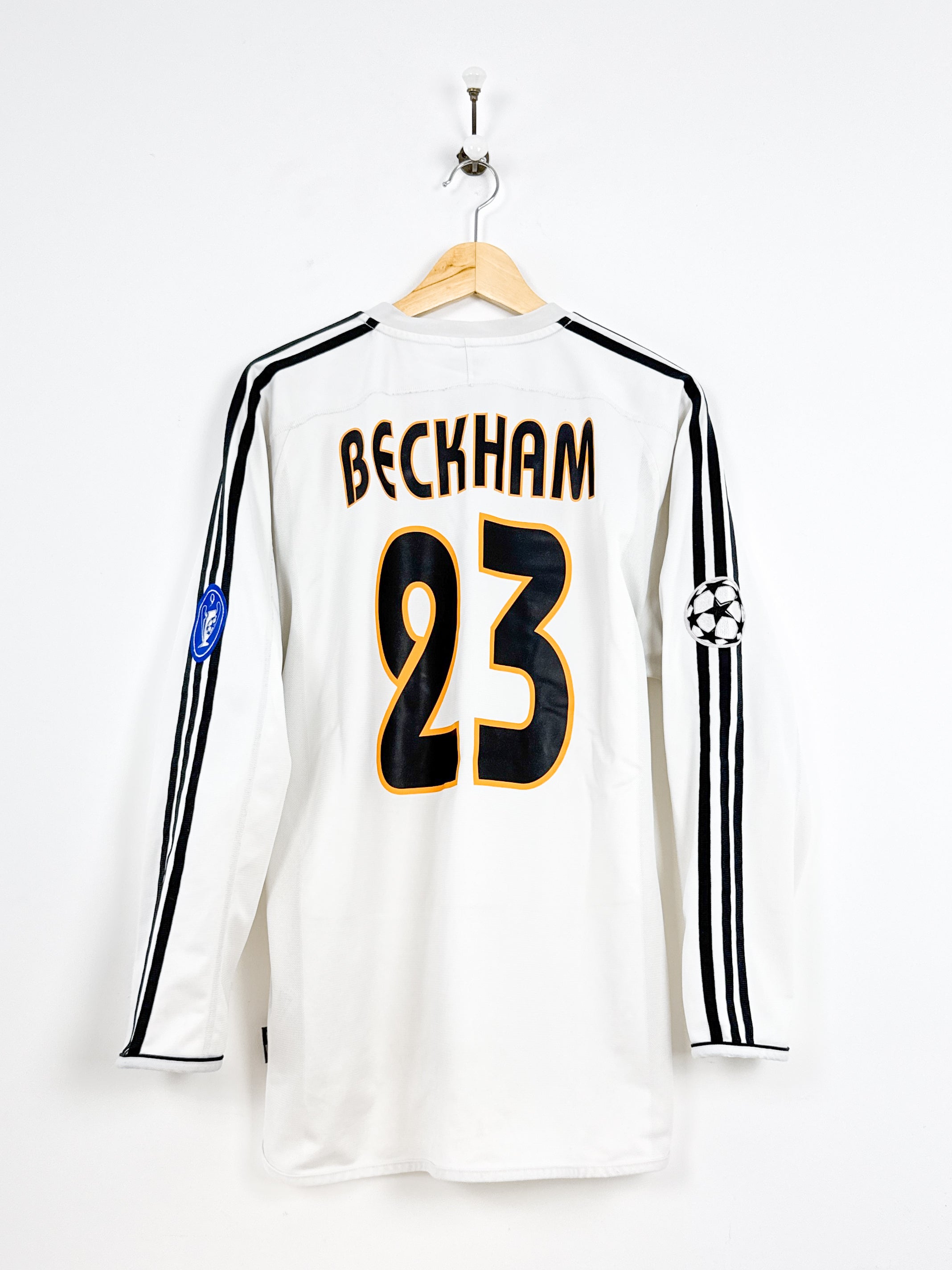 Maillot Real Madrid 2003/04 Home (L) BECKHAM #23 L/S UCL