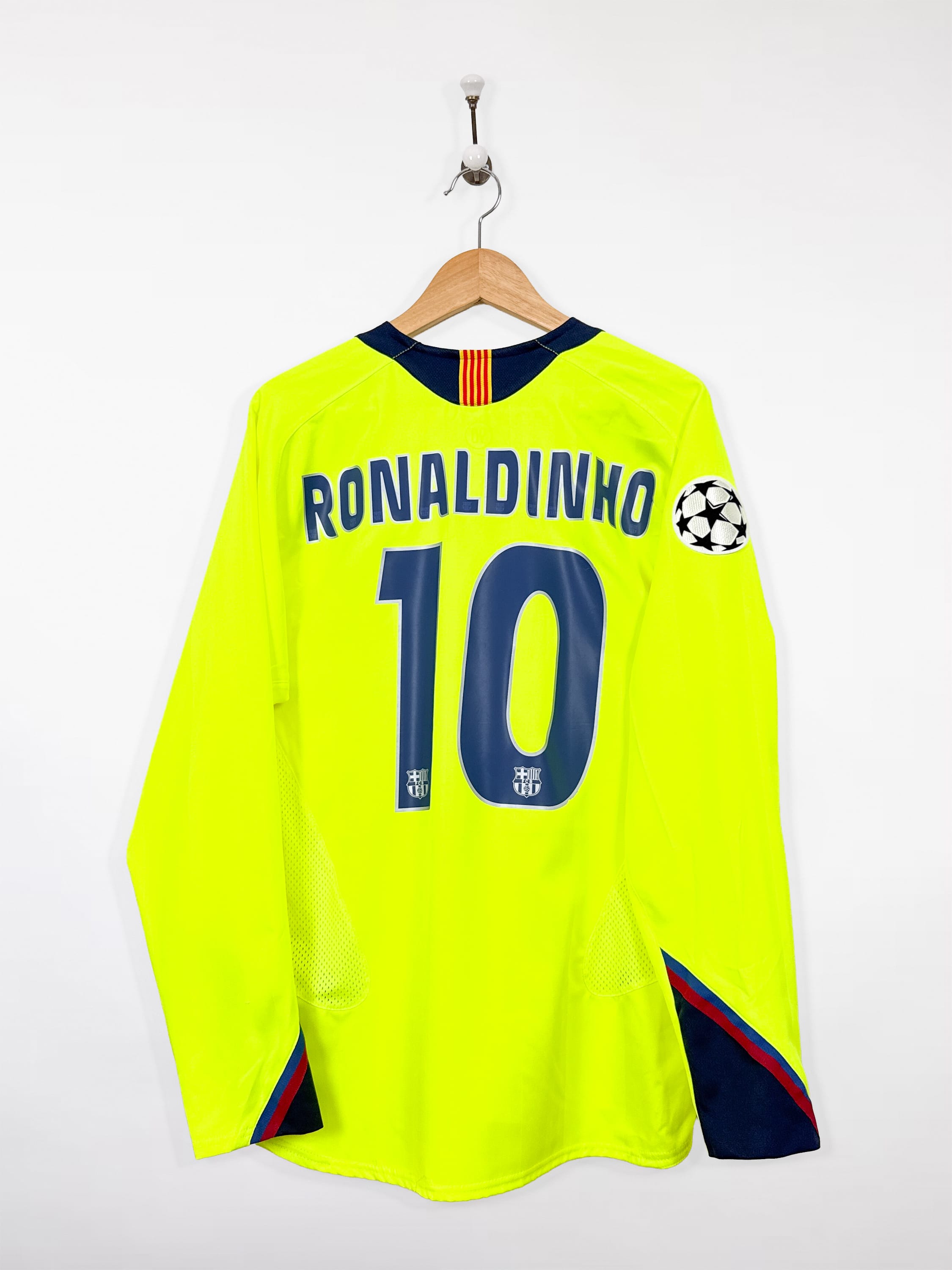 FC Barcelona 2005/06 Away (M) RONALDINHO #10 L/S UCL