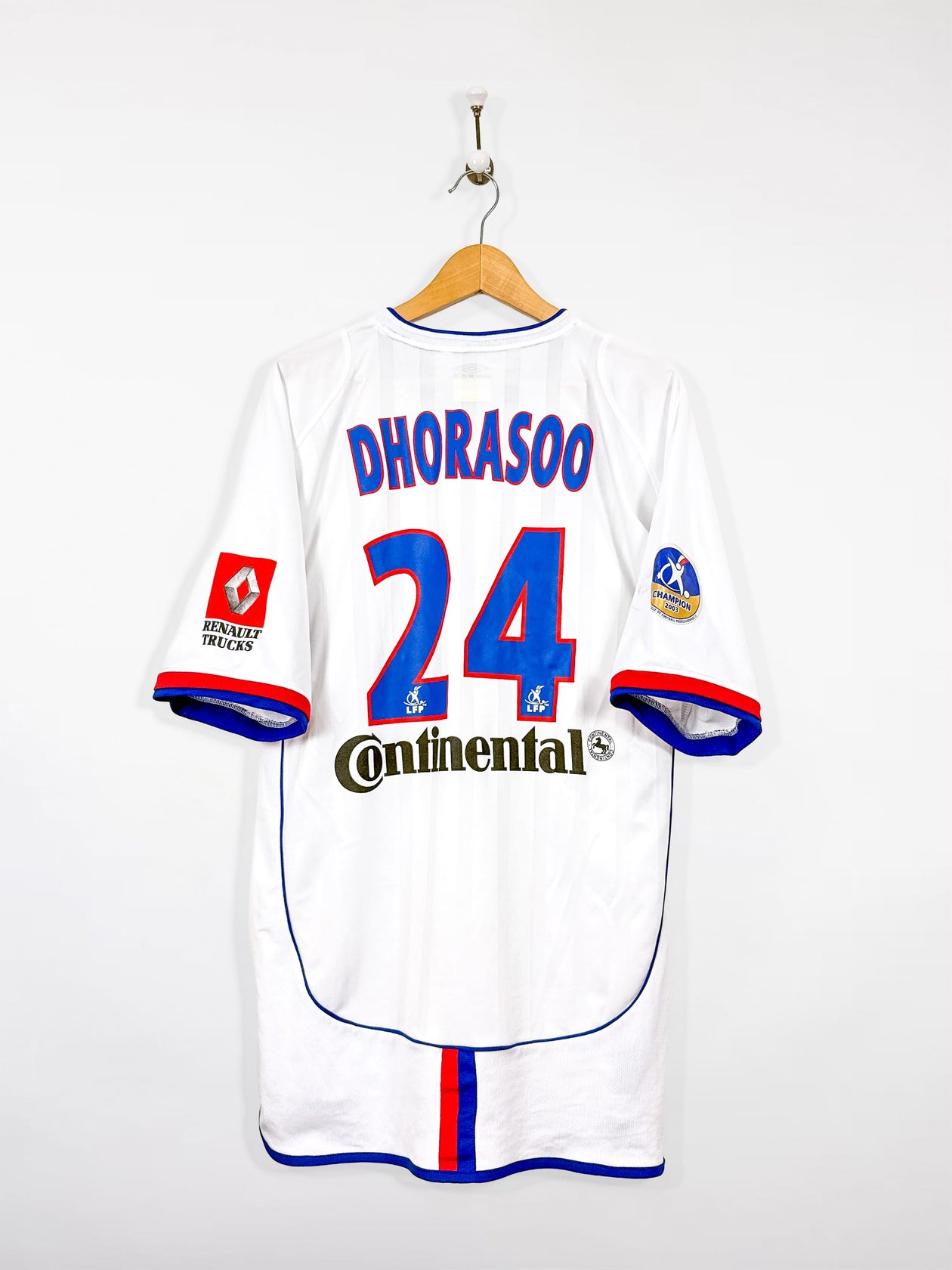 Maillot Olympique Lyonnais Umbro Domicile 2007/2008 – Taille L, Dédicacé, Bon état