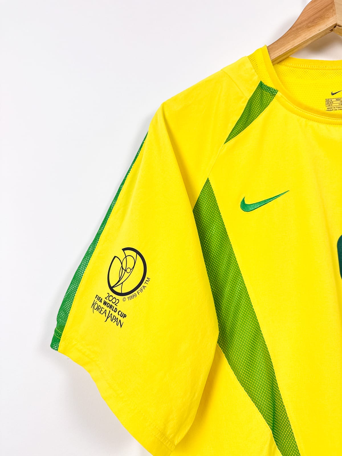 Maillot Brésil 2002 Home (M) RONALDO #9 Player Issue