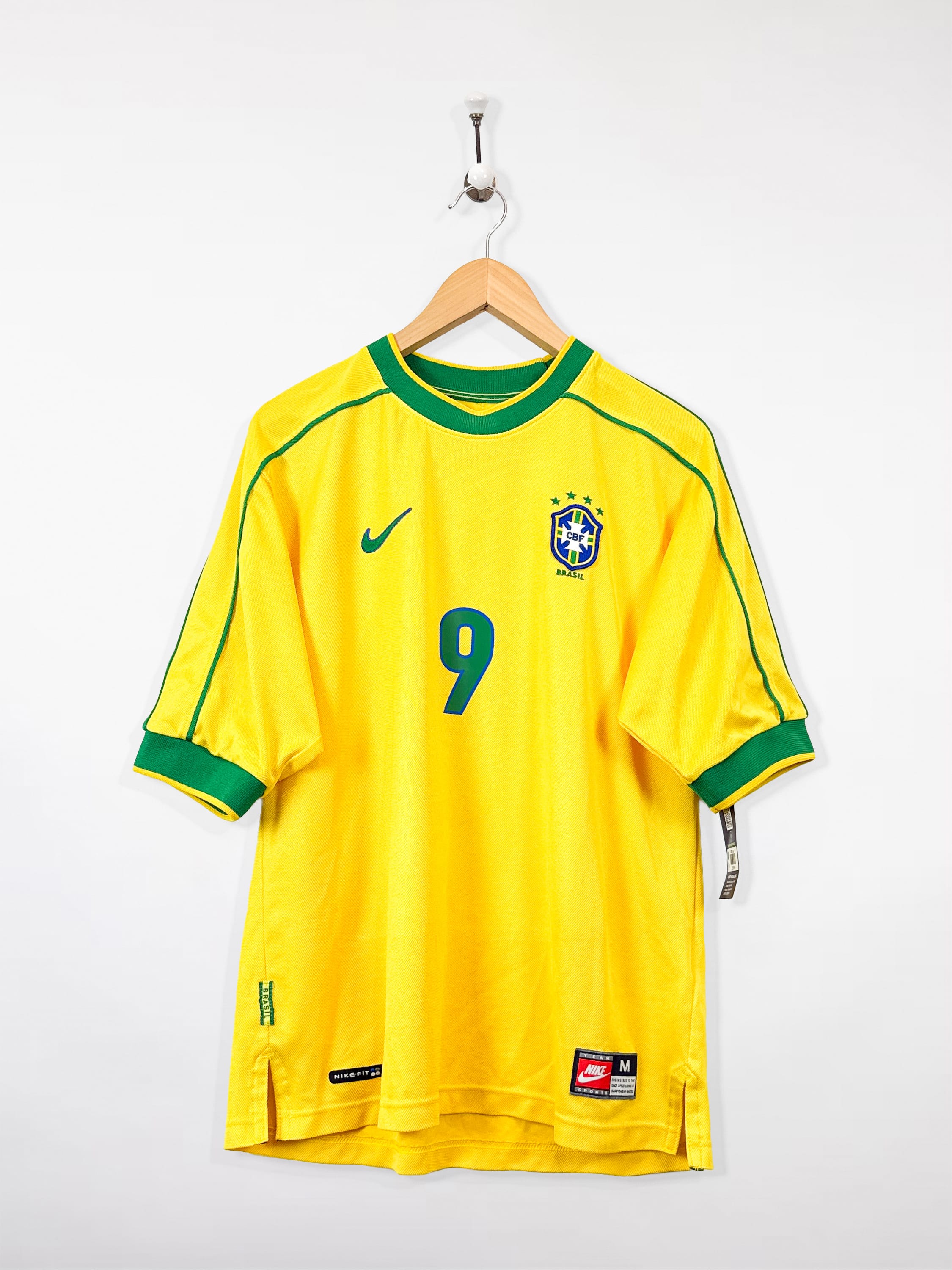 Maillot Brésil 1998 Home (M) RONALDO #9