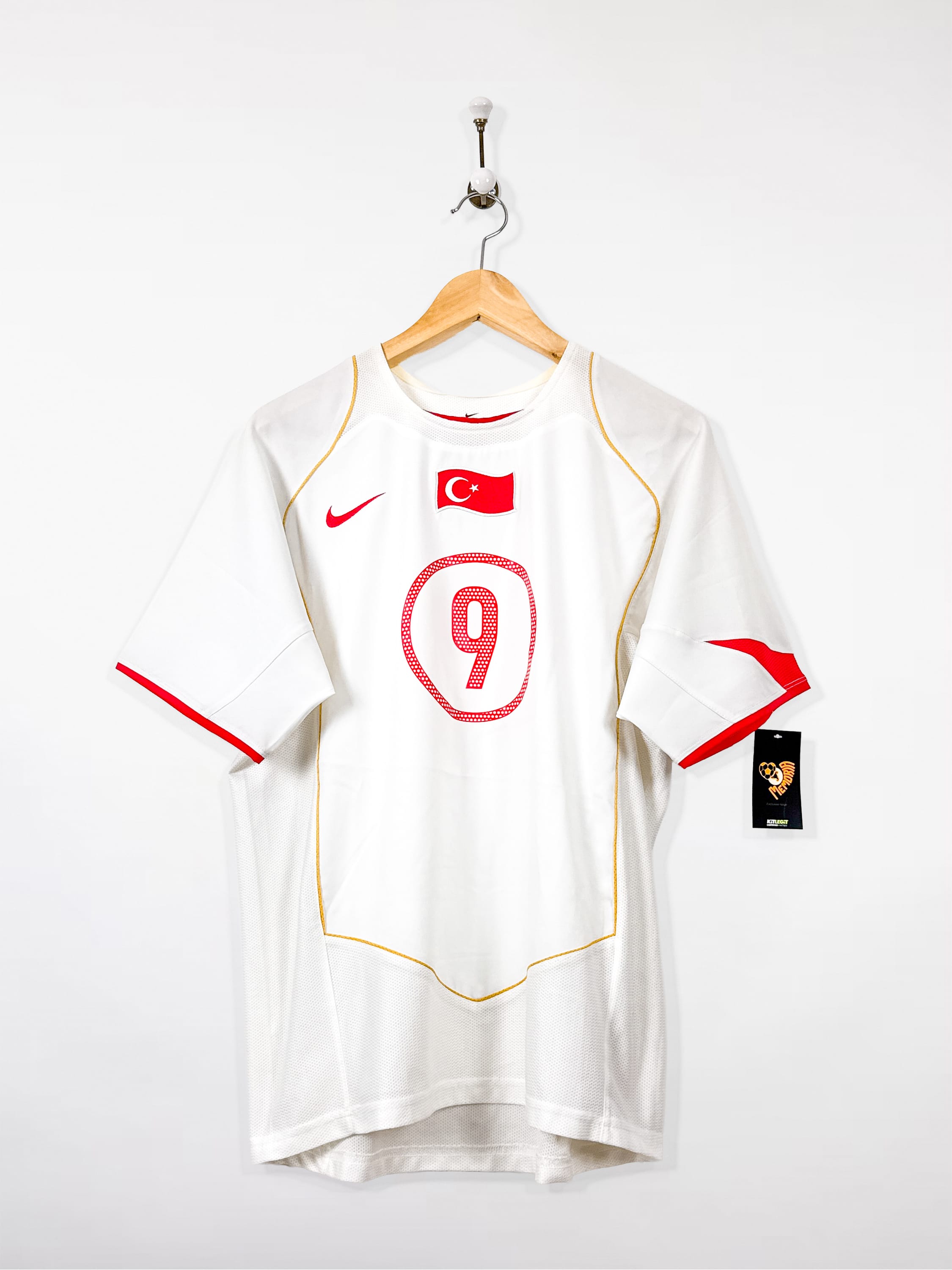 Maillot Turquie 2004 Away (M) HAKAN ŞÜKÜR #9 – BNWT