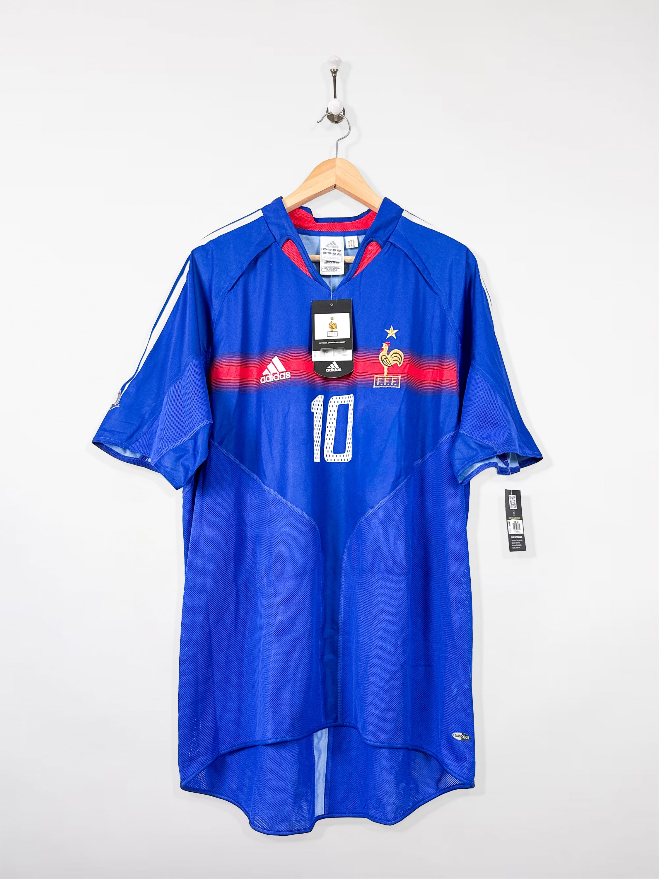 Maillot Equipe de France 2004 Home (XL) ZIDANE #10 BNWT FIFA 100thMaillot