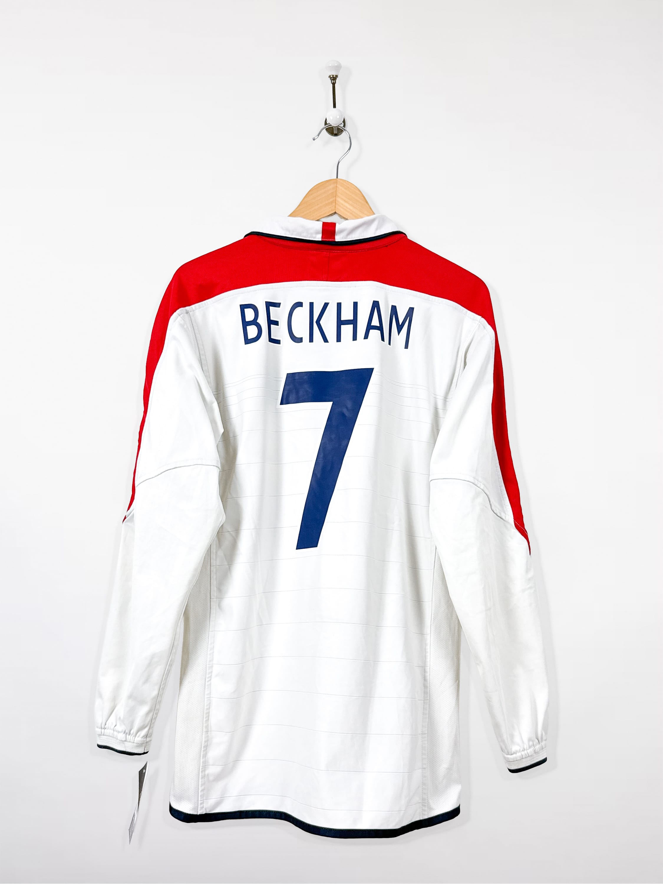 Maillot Angleterre 2004/06 Home (M) BECKHAM #7 L/S