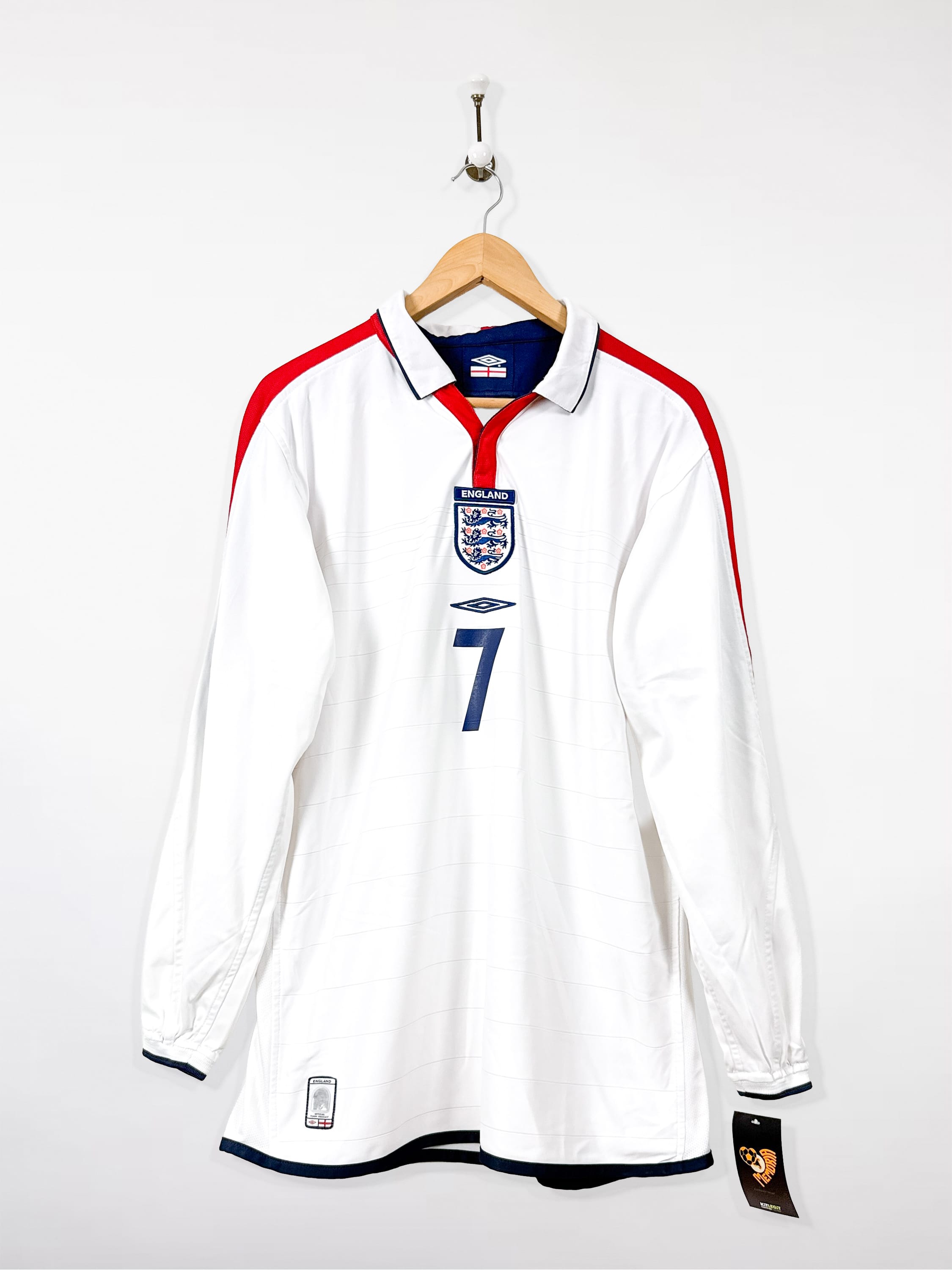 Maillot Angleterre 2004/06 Home (L) BECKHAM #7 L/S