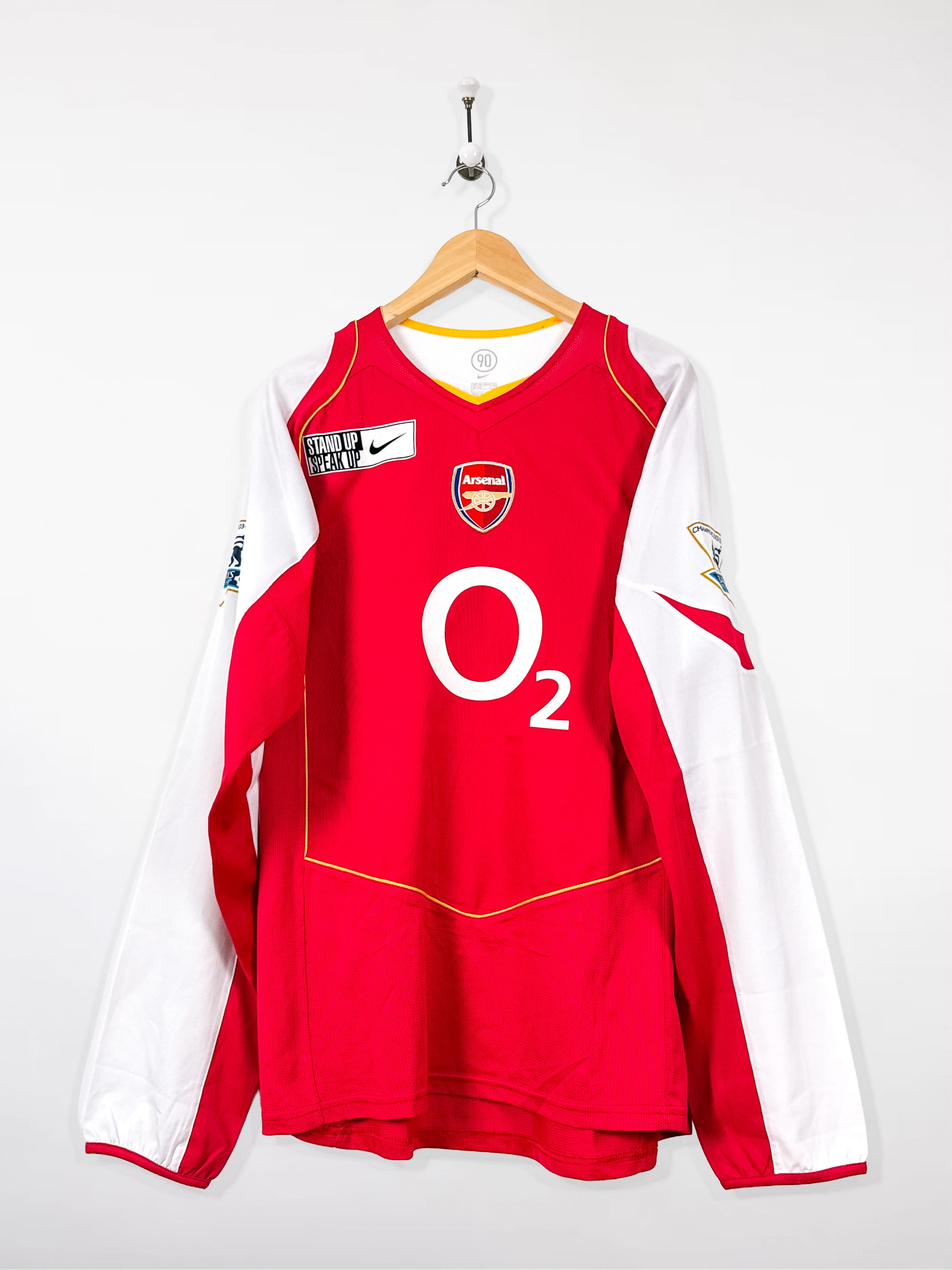 Maillot Arsenal 2004/05 Home (XXL) HENRY #14 L/S Stand up Speak up