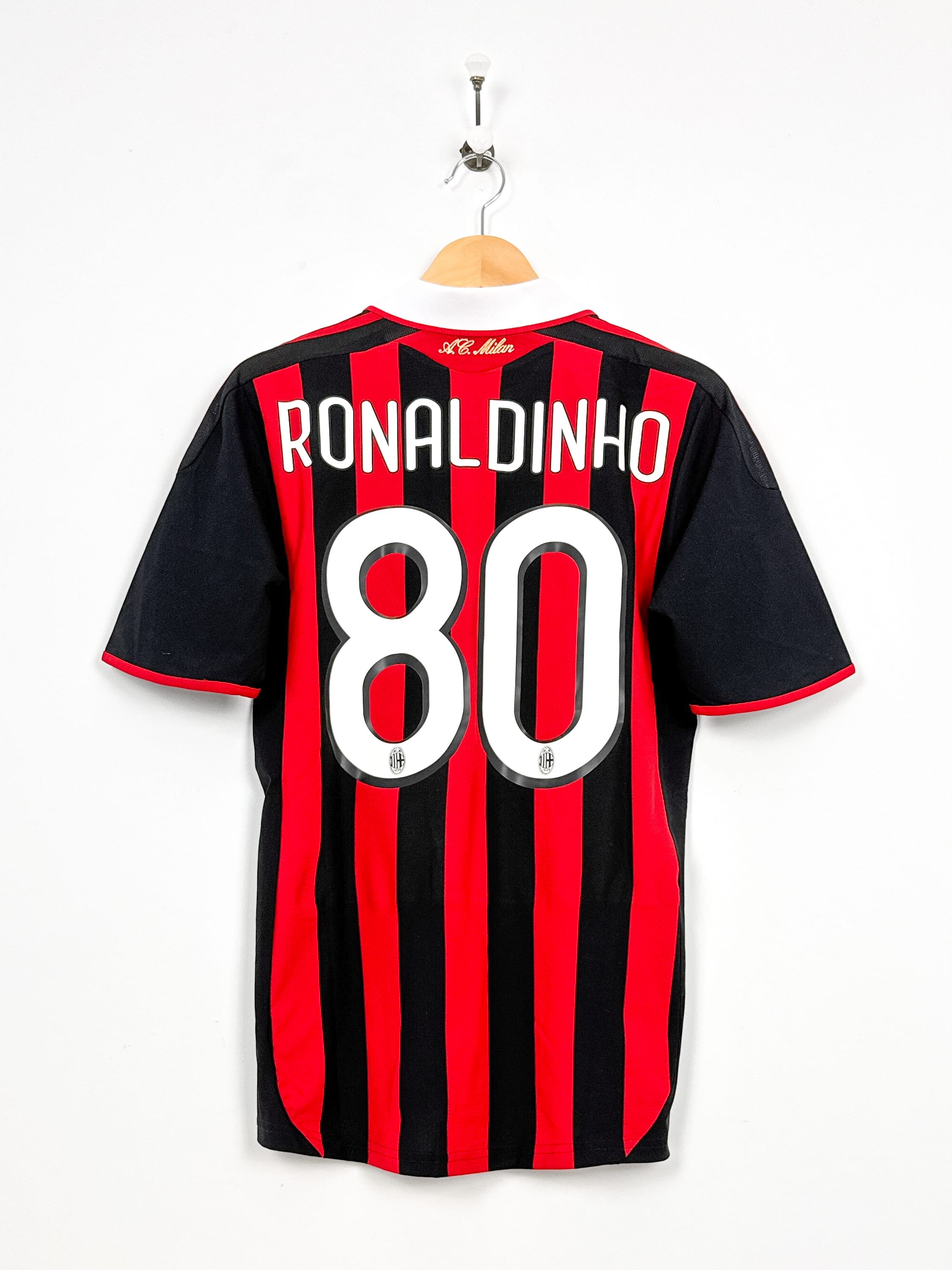 Maillot AC Milan 2009/10 Home (M) RONALDINHO #80