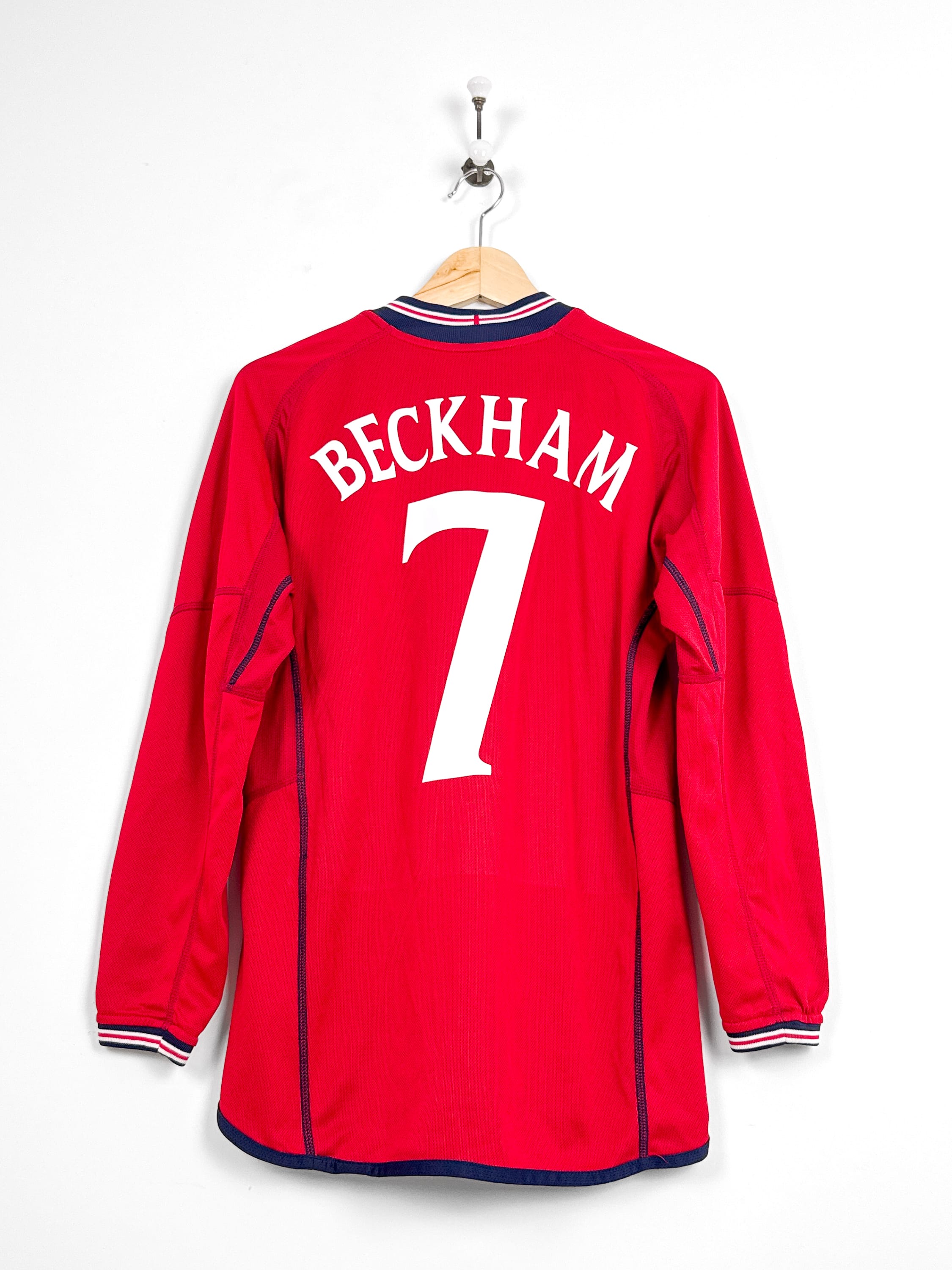 Maillot Angleterre 2002 Away (S) BECKHAM #7 L/S
