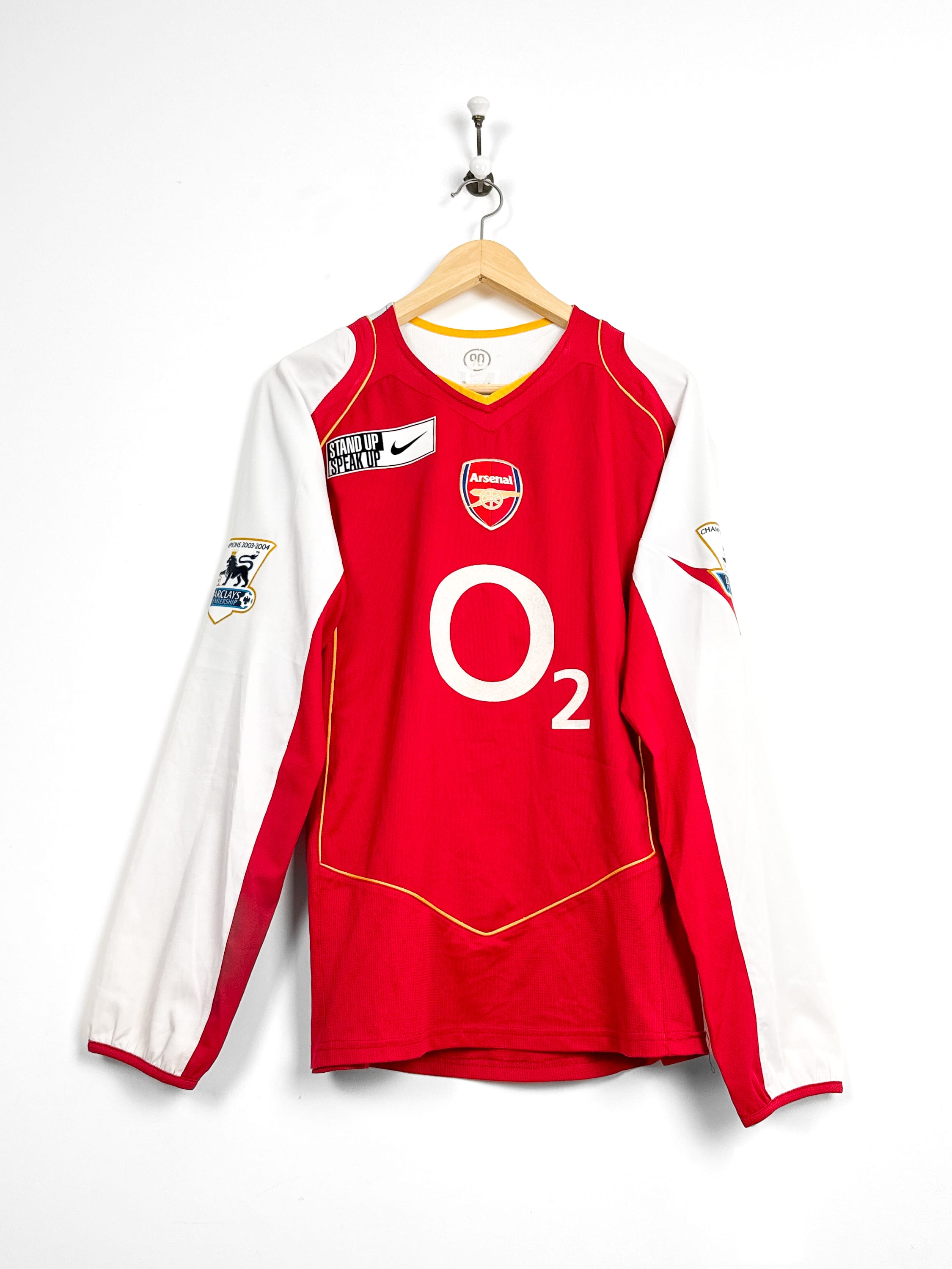Maillot Arsenal 2004/05 Home (M) HENRY #14 L/S Stand up Speak up