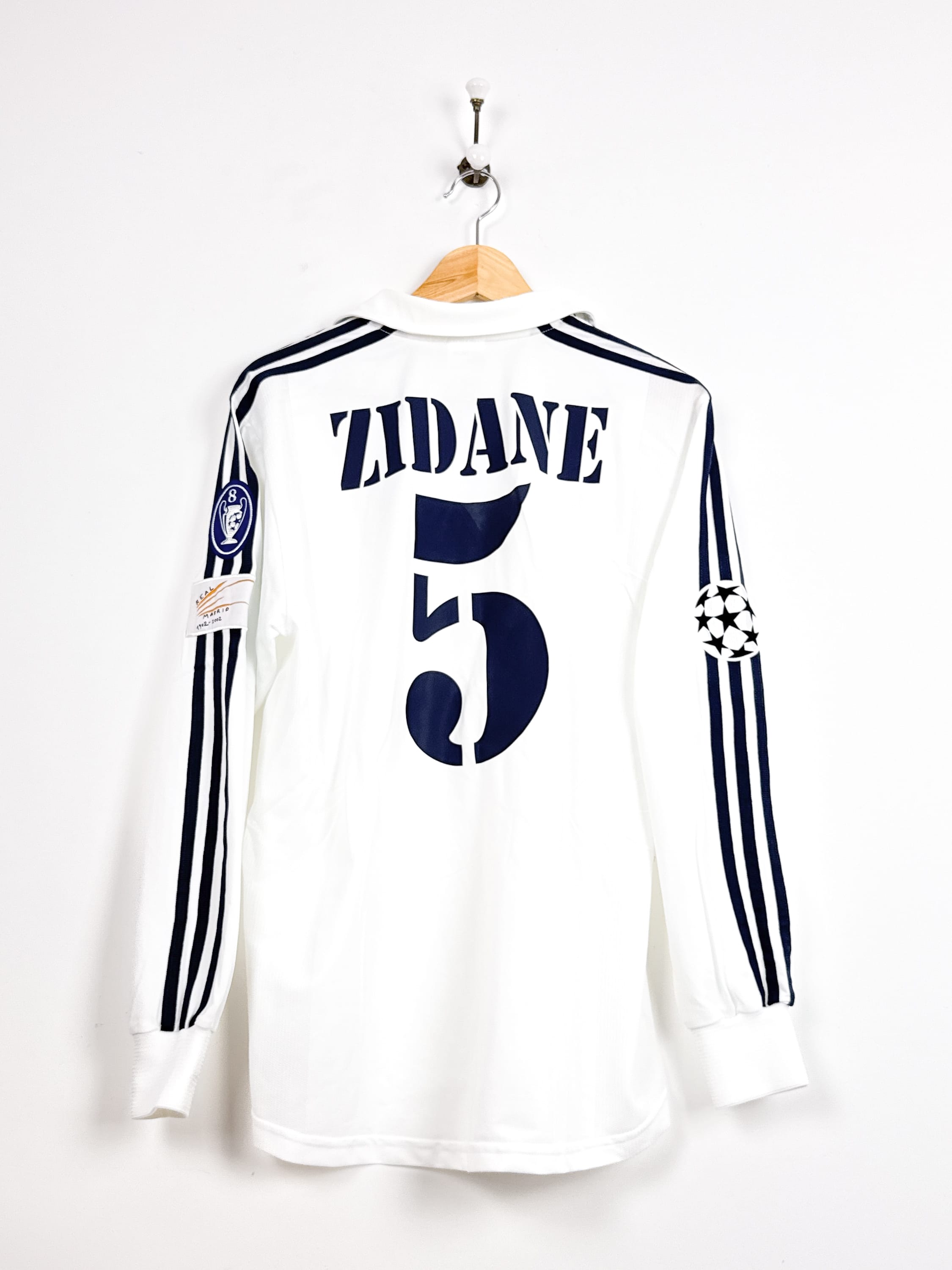 Maillot Real Madrid 2002 Home CL (M) ZIDANE #5 - Player Issue L/S