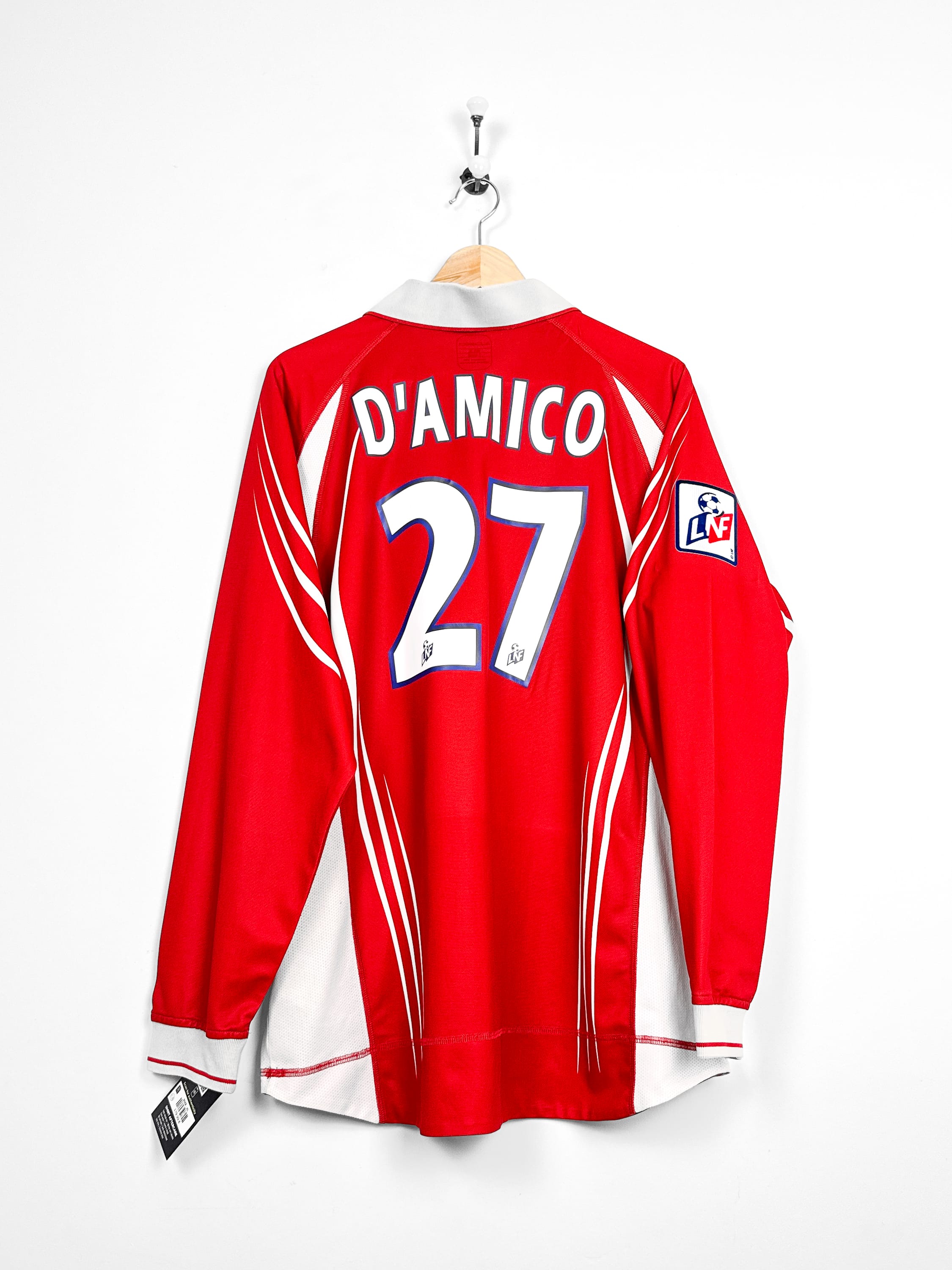 Maillot LOSC Lille 2001/02 Home (XL) D’AMICO #27 L/S