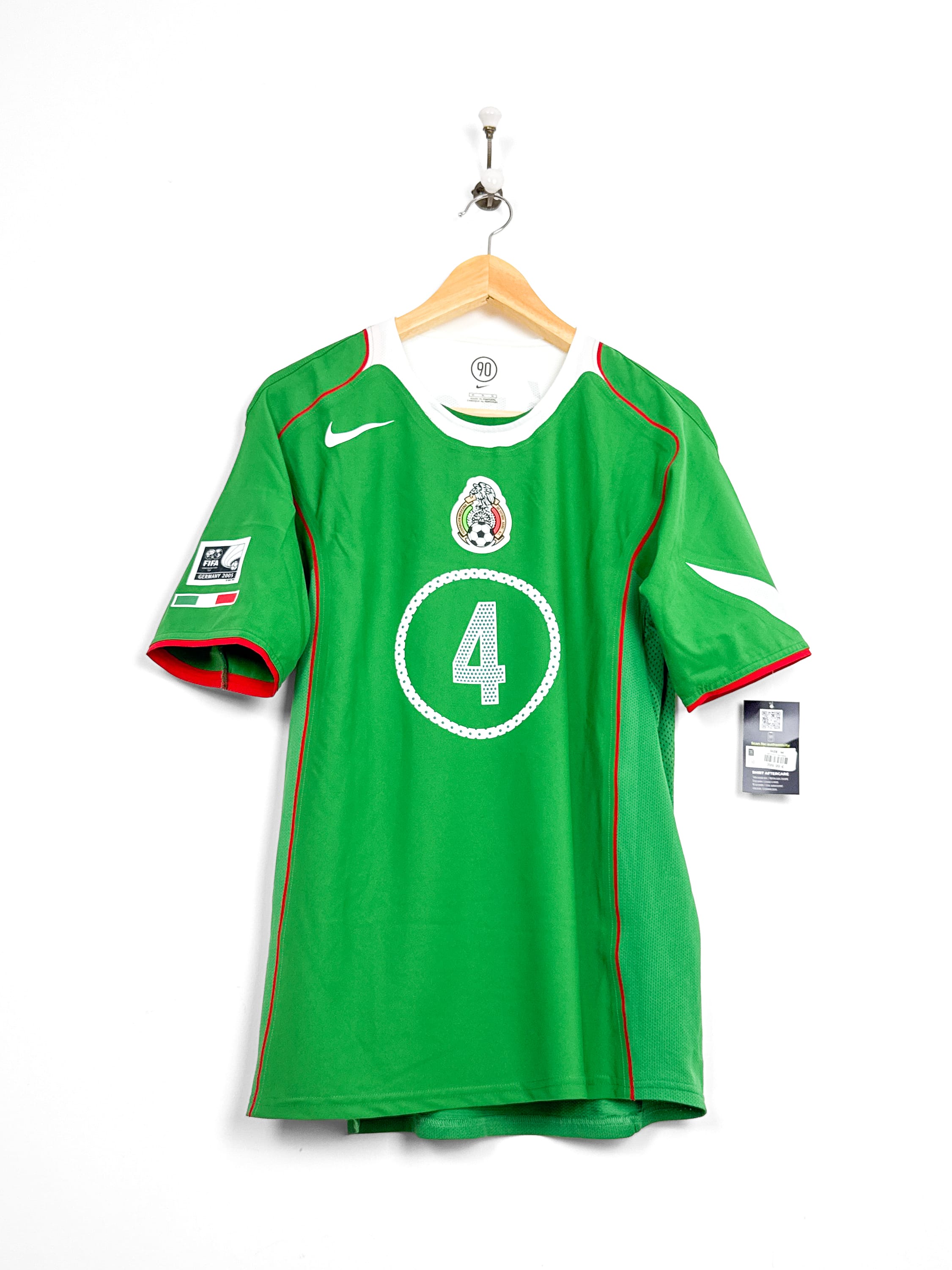 Maillot Mexique 2004 Home (M) MÀRQUEZ #4 Player Issue