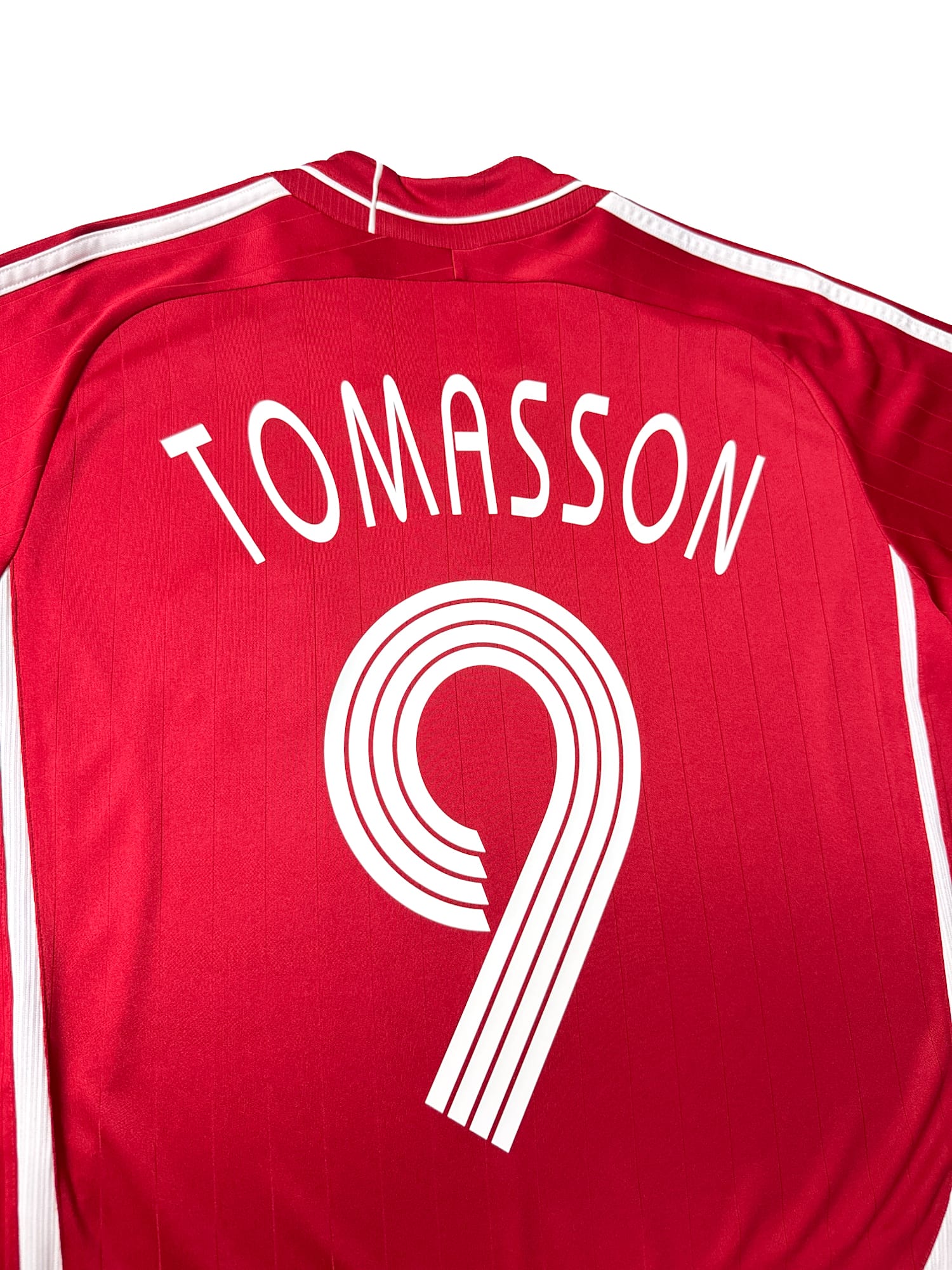 Maillot Danemark 2006 Home (M) TOMASSON #9