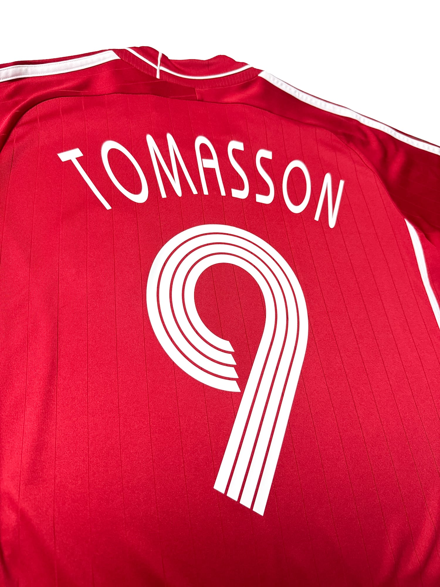 Maillot Danemark 2006 Home (M) TOMASSON #9