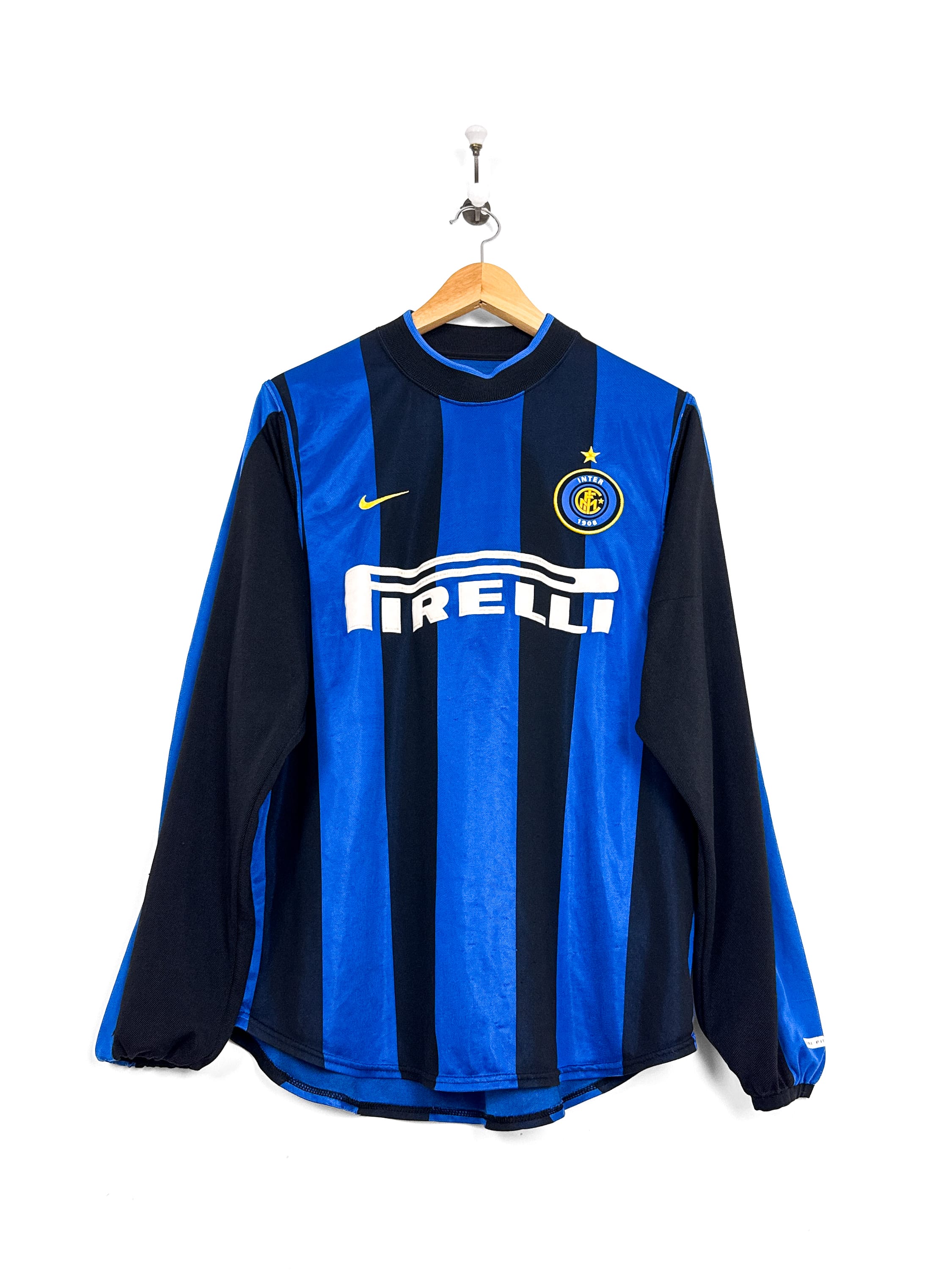 Maillot Inter Milan 2000/01 Home (M) RONALDO #9 L/S