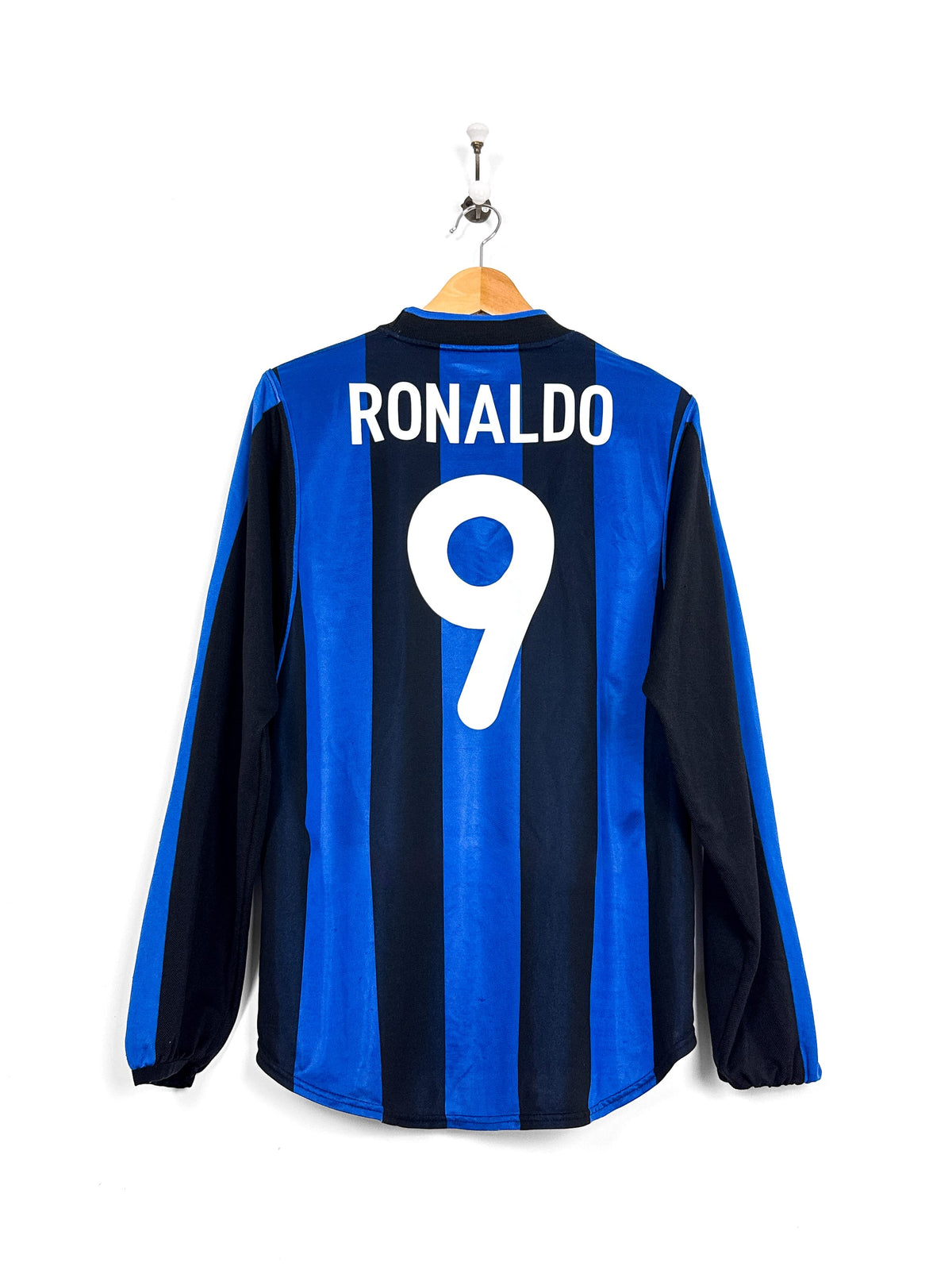 Maillot Inter Milan 2000/01 Home (M) RONALDO #9 L/S