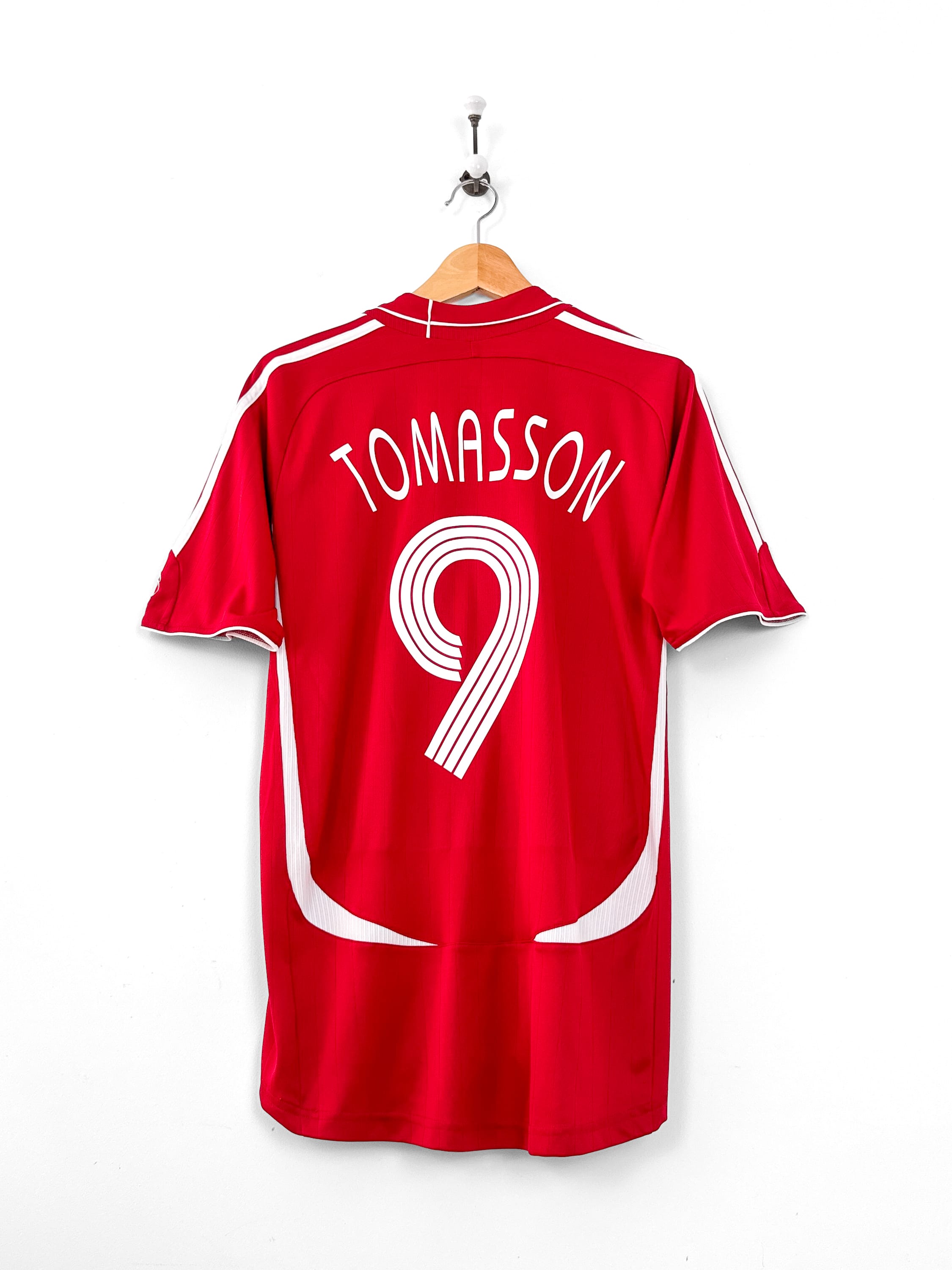 Maillot Danemark 2006 Home (M) TOMASSON #9