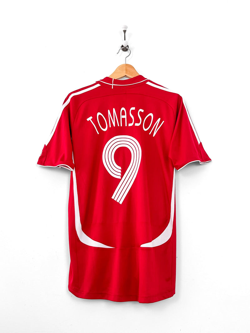Maillot Danemark 2006 Home (M) TOMASSON #9