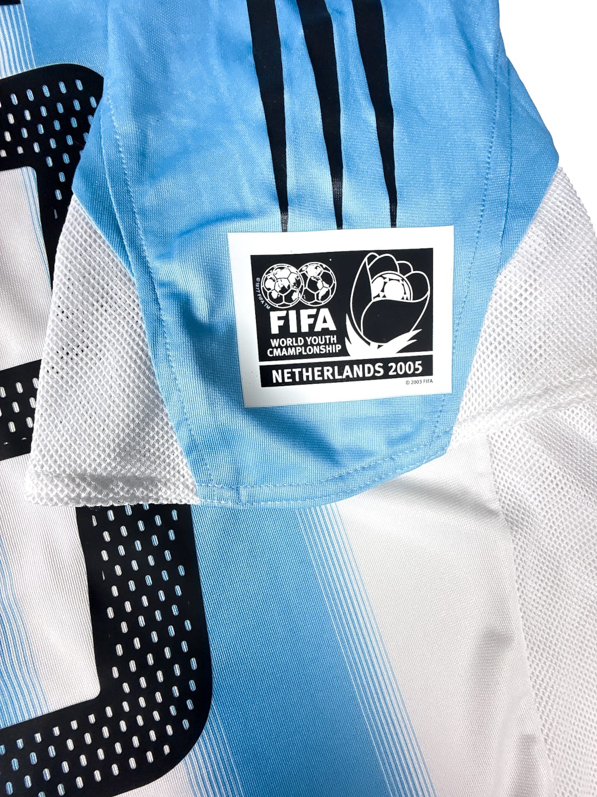 Maillot Argentine 2004 Home (L) MESSI #18 World Cup U20