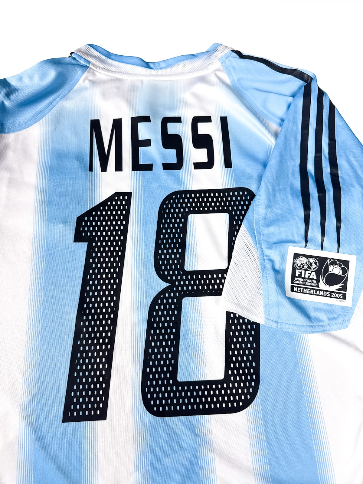 Maillot Argentine 2004 Home (L) MESSI #18 World Cup U20