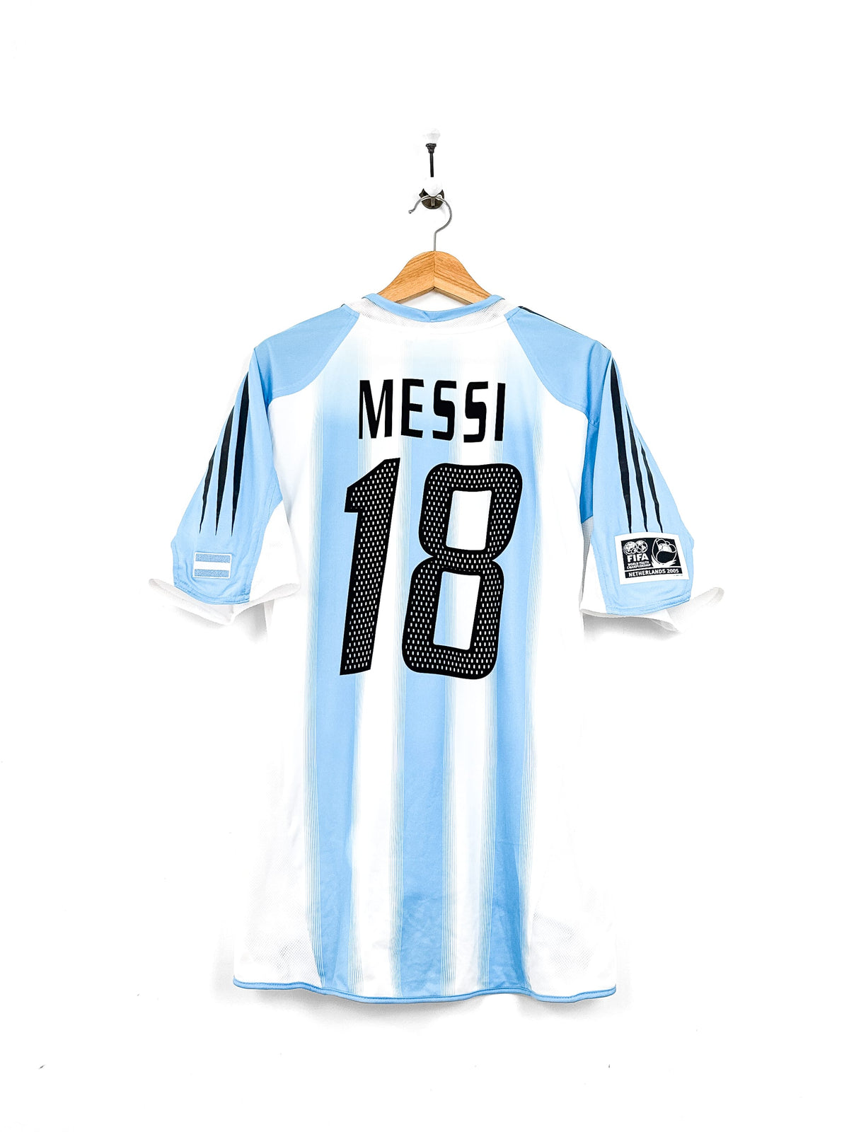 Maillot Argentine 2004 Home (L) MESSI #18 World Cup U20