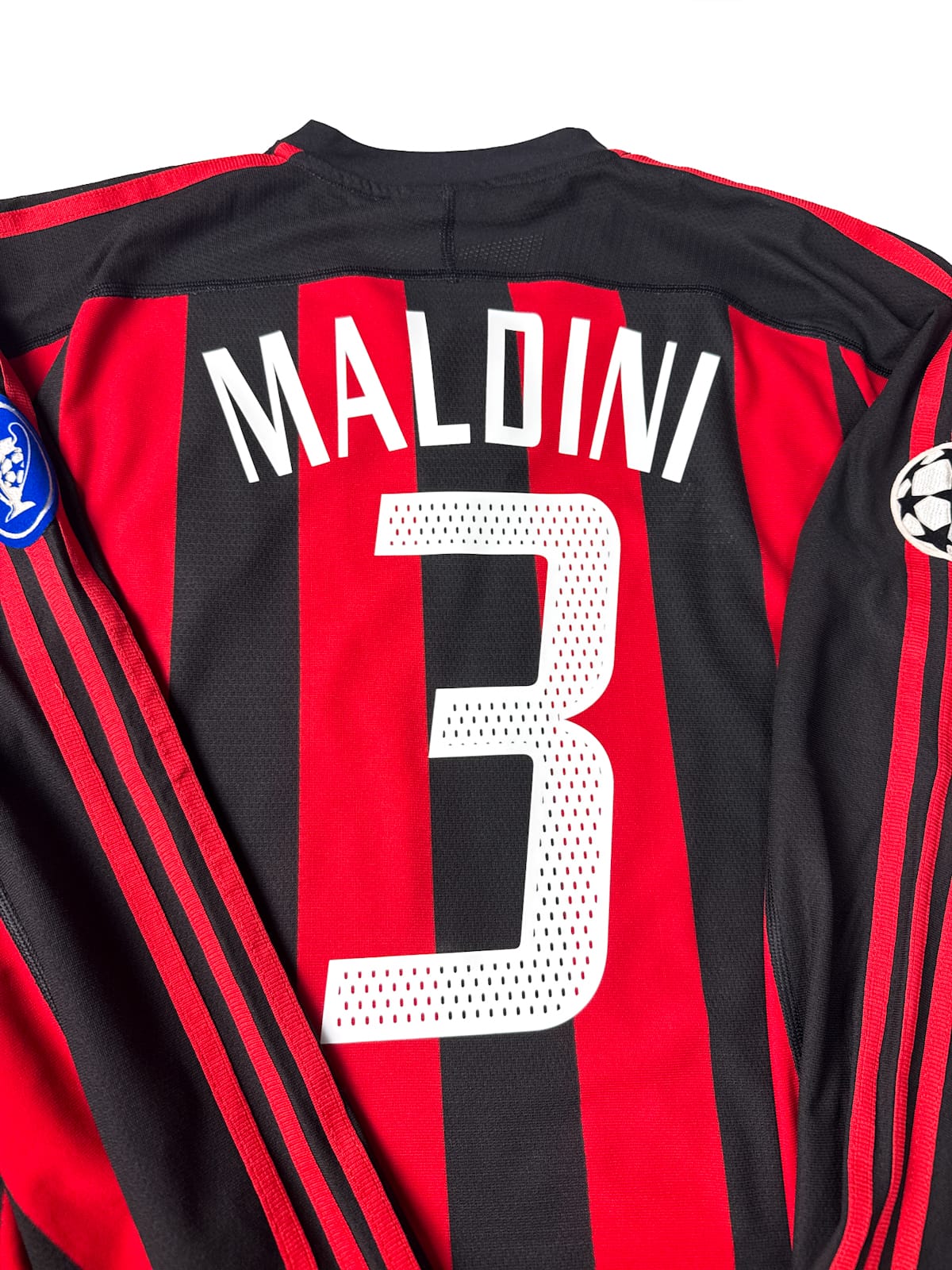 Maillot AC Milan 2003/04 Home (L) MALDINI #3 L/S UCL