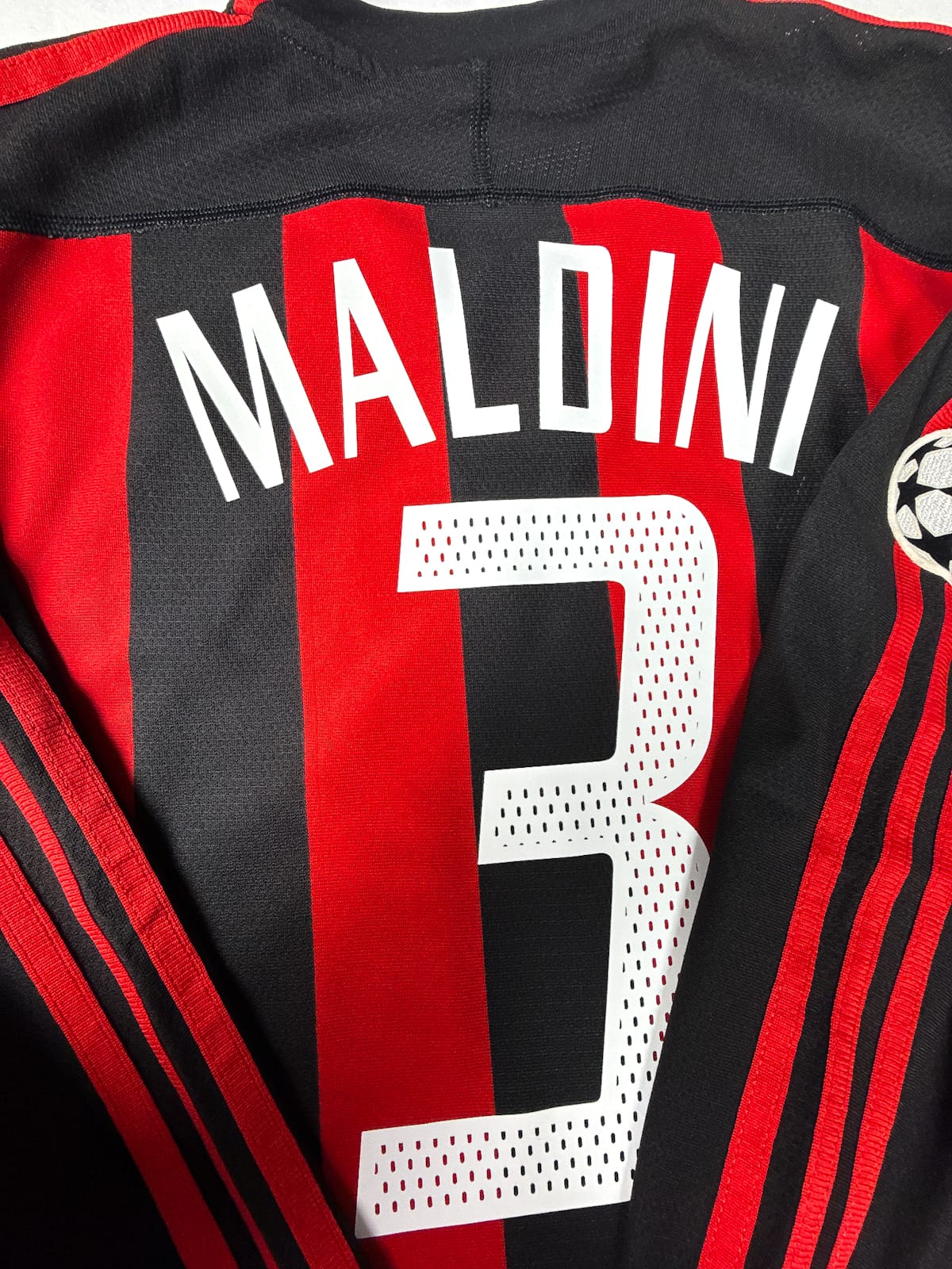 Maillot AC Milan 2003/04 Home (L) MALDINI #3 L/S UCL