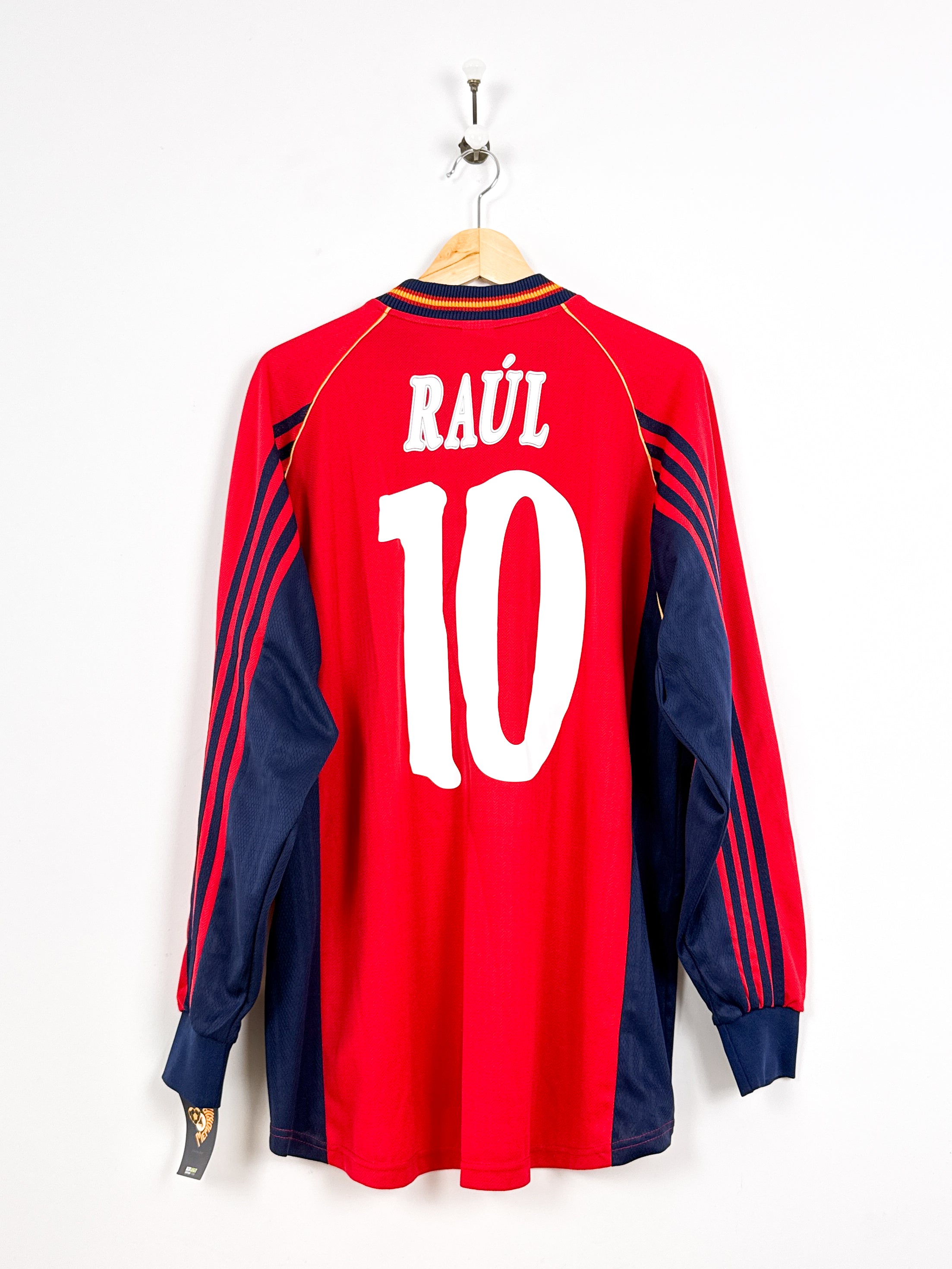 Maillot Espagne World Cup 1998 Home (XL) RAÚL #10 L/S