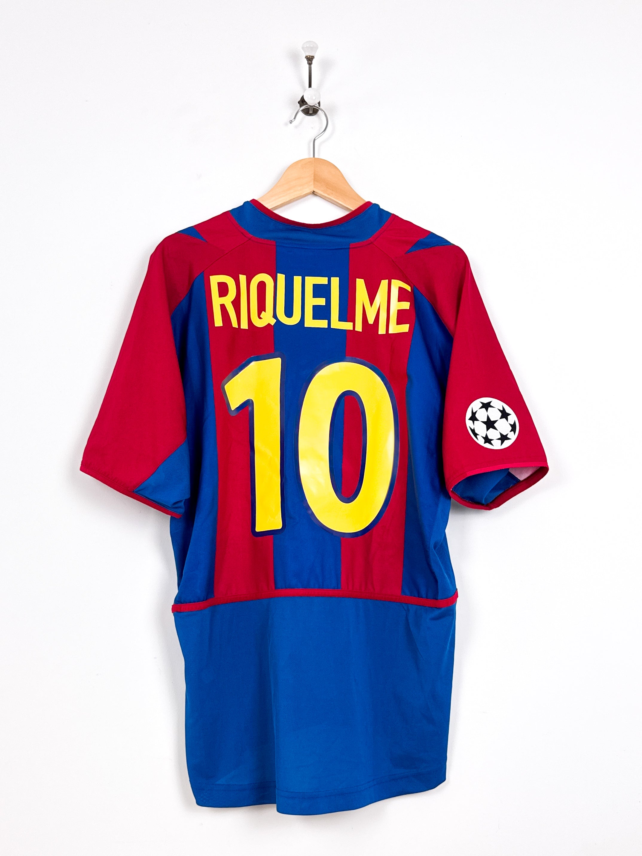 Maillot FC Barcelona 2002/03 Home UCL (L) RIQUELME #10