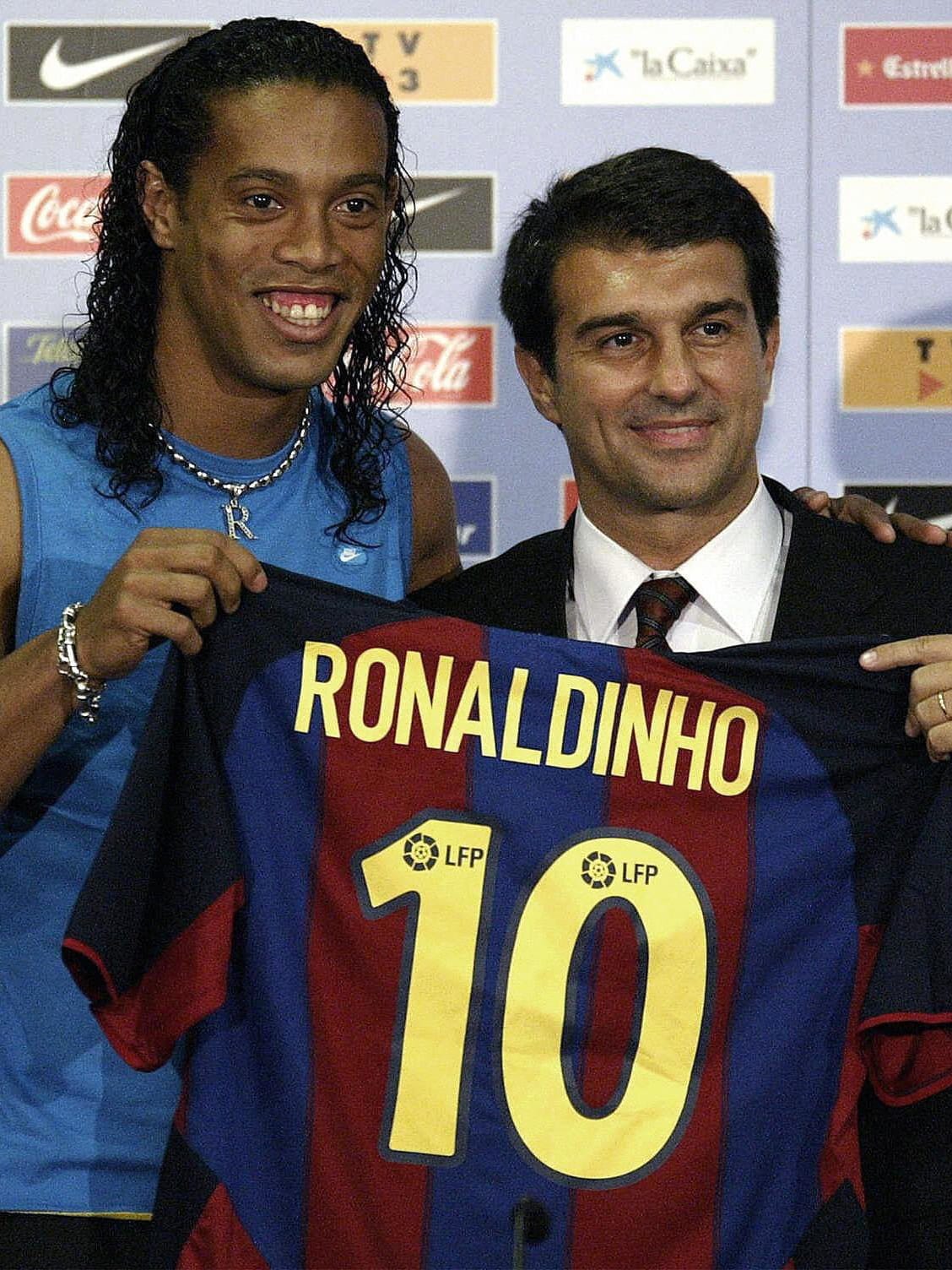FC Barcelone 2003/04 Home (M) RONALDINHO #10