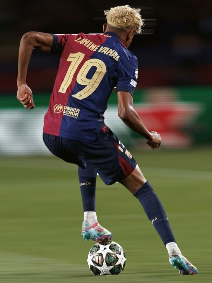 FC Barcelona 2024/25 Home (M) Lamine Yamal #19 Player Issue UCL