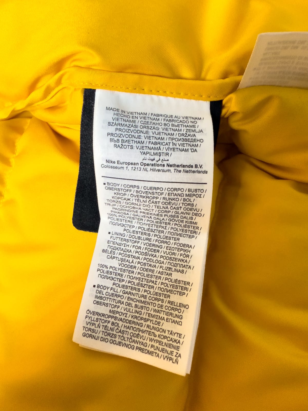 Nike x NOCTA Sunset Puffer Yellow Down Jacket BNWT