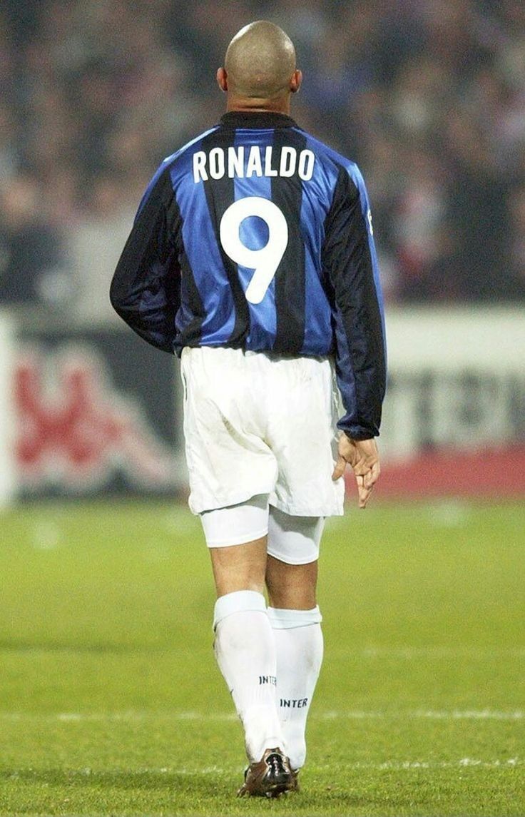Maillot Inter Milan 2000/01 Home (M) RONALDO #9 L/S