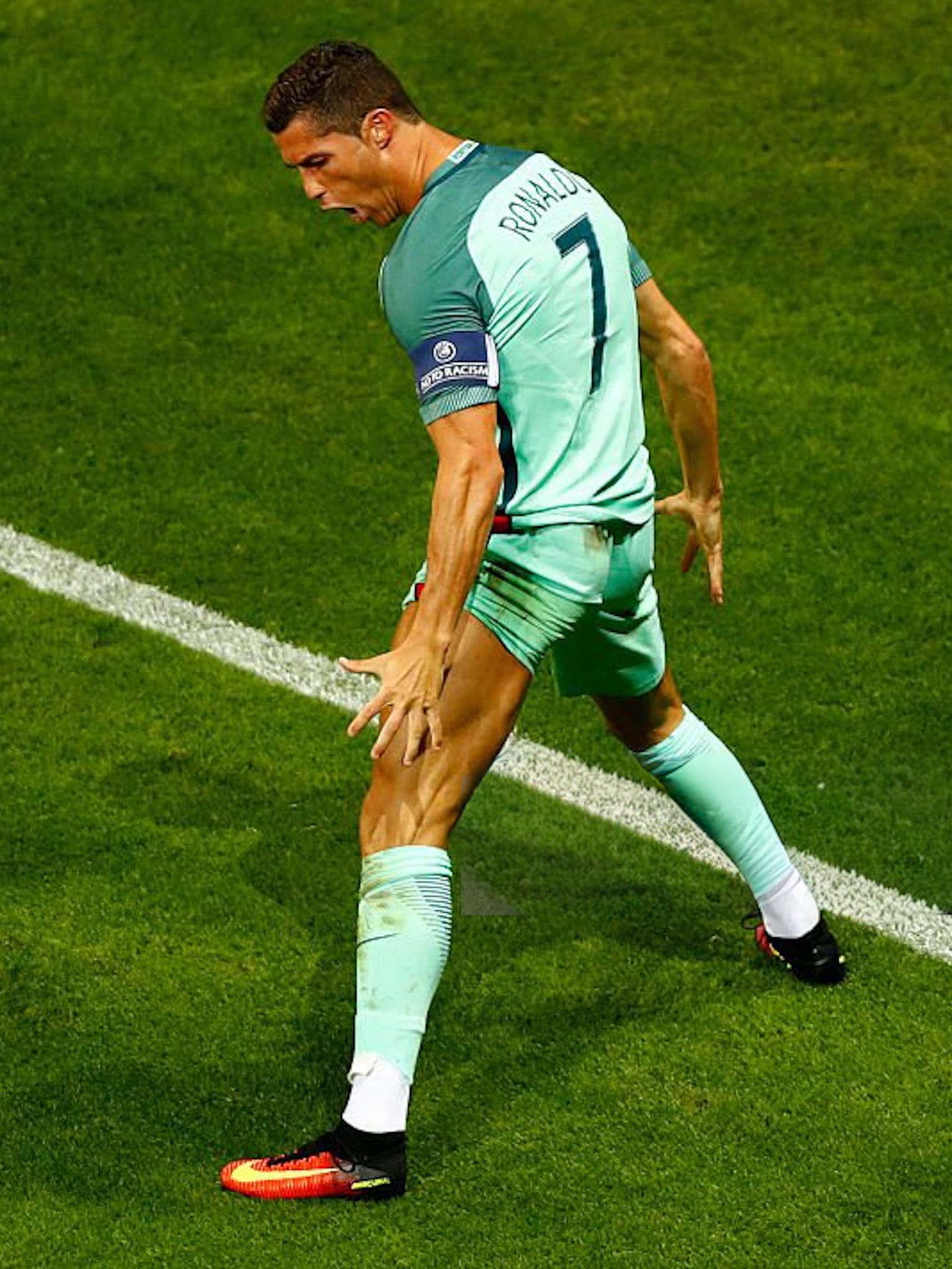 Maillot Portugal 2016 Away (L) RONALDO #7 Player Issue