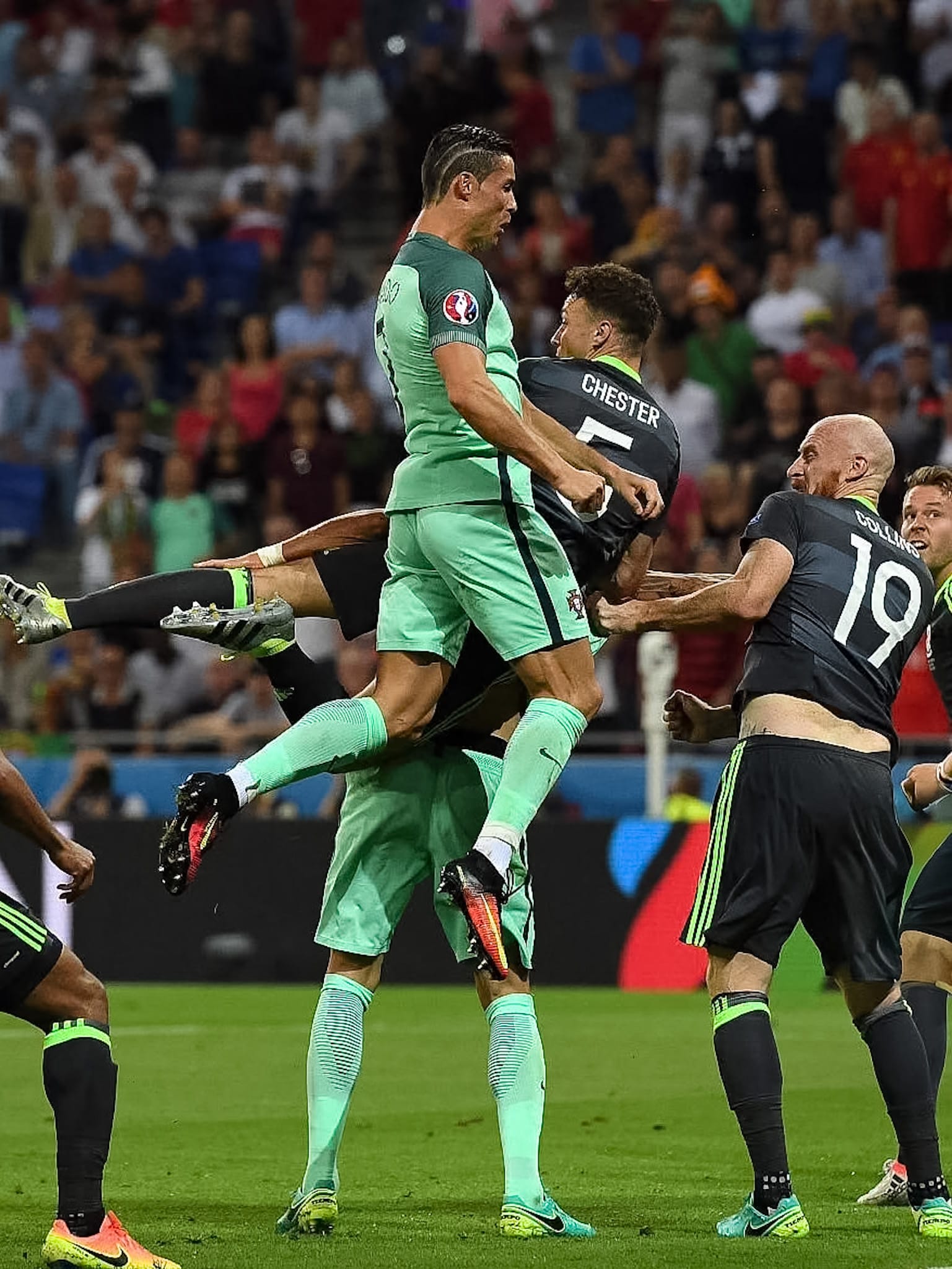 Maillot Portugal 2016 Away (L) RONALDO #7 Player Issue