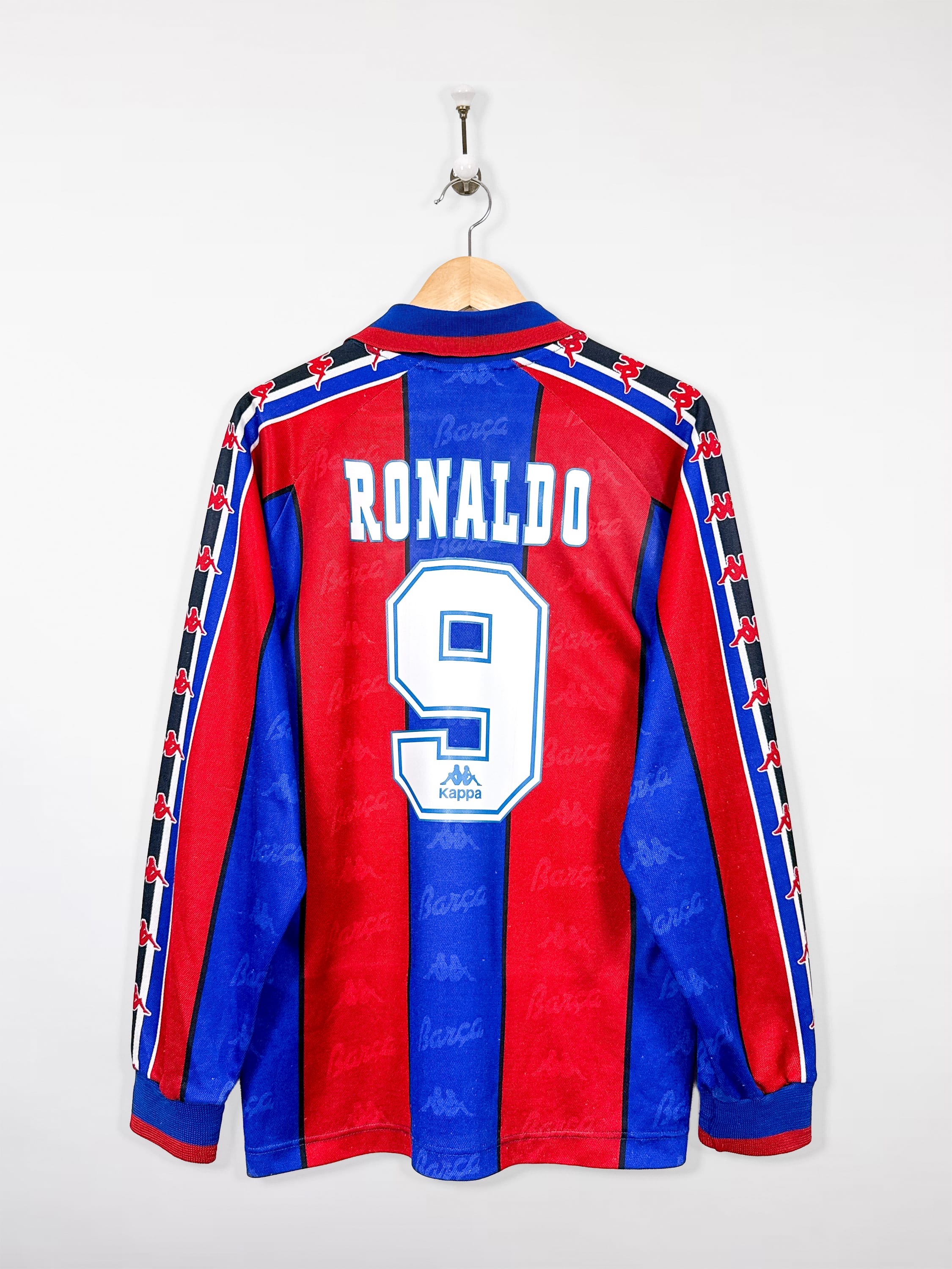 FC Barcelona 1996/97 Home (M) RONALDO #9 L/S