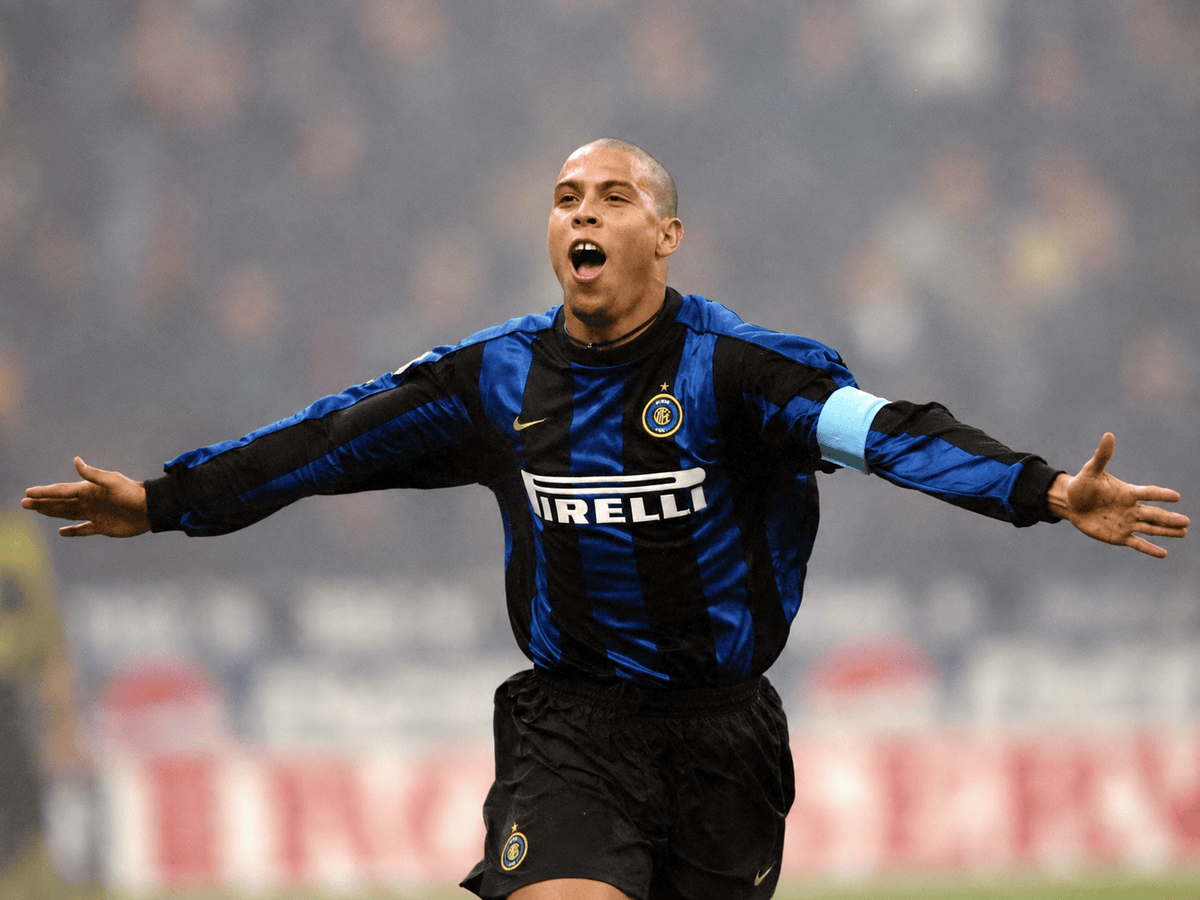 Maillot Inter Milan 2000/01 Home (M) RONALDO #9 L/S