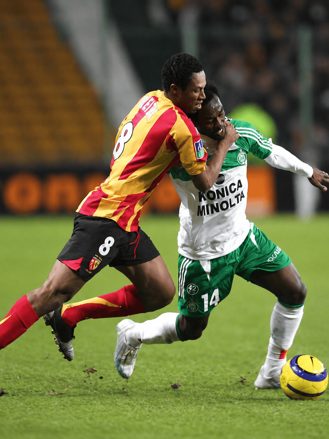 Maillot RC Lens 2005/06 Home  (M) KEITA #8 Player Issue L/S
